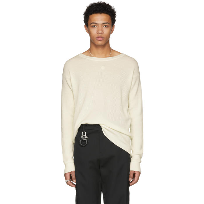 white thermal sweater