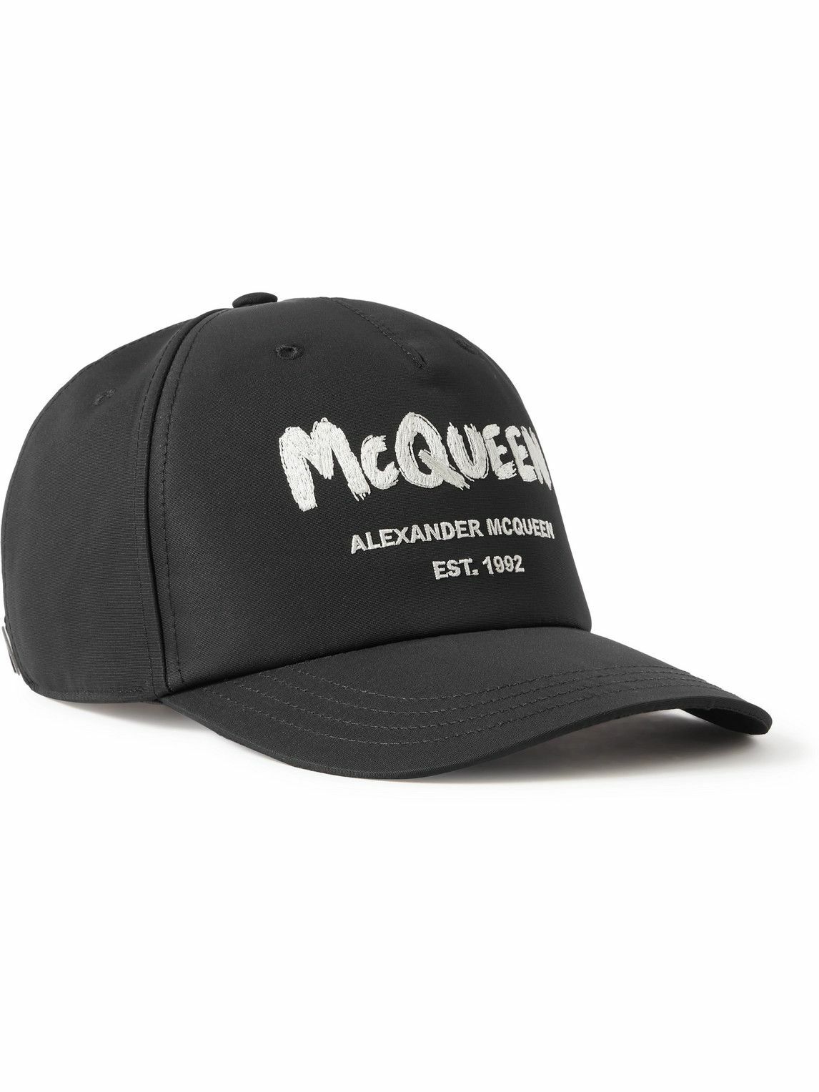 Alexander McQueen - Logo-Embroidered Shell Baseball Cap - Black ...