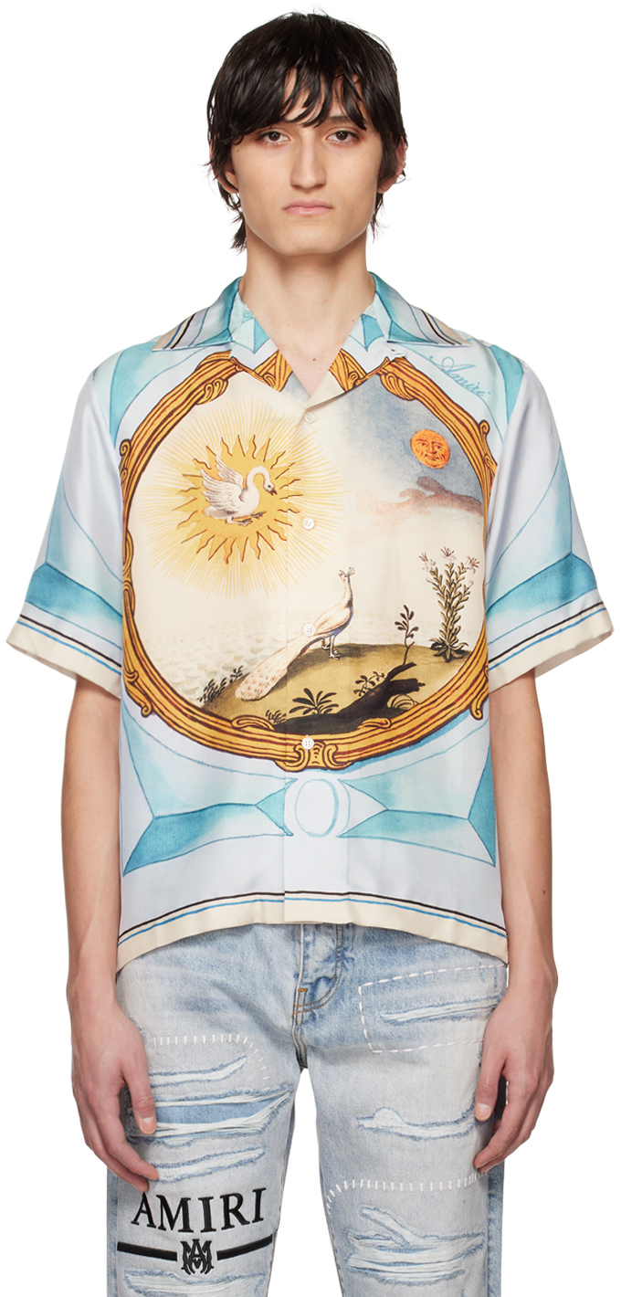 AMIRI Multicolor Landscape Frame Bowling Shirt Amiri