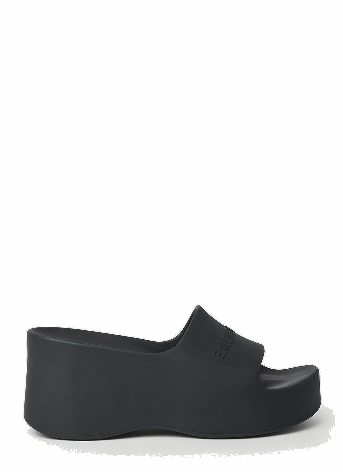 Balenciaga - Chunky Platform Slides in Black Balenciaga