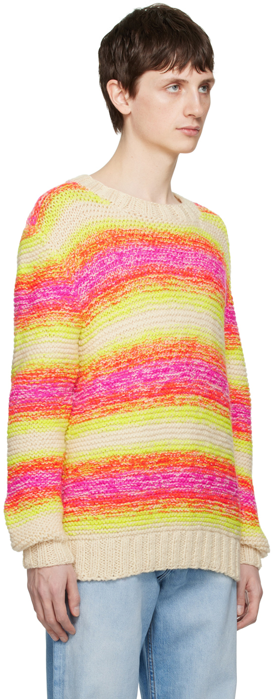 AGR Pink & Yellow Striped Sweater