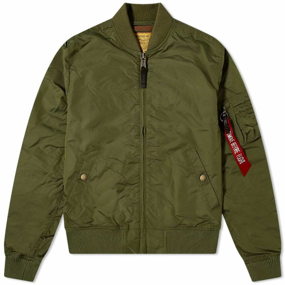 Alpha Industries Men's MA-1 TT Jacket in Dark Green Alpha Industries