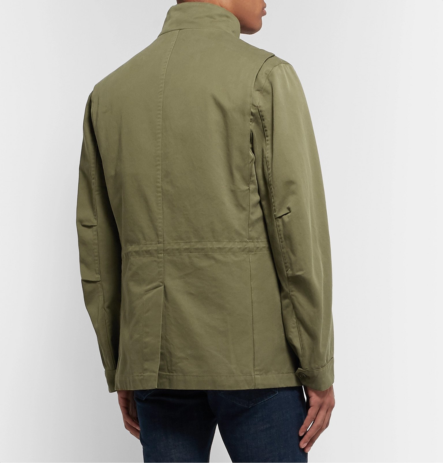 Incotex - Montedoro Cotton-Twill Field Jacket with Detachable Woven ...