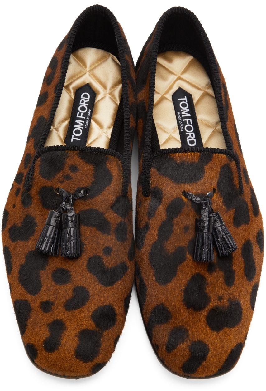 TOM FORD Calf Hair Pony Leopard Loafers TOM FORD