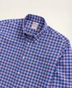 Brooks Brothers Men's Stretch Madison Relaxed-Fit Sport Shirt, Non-Iron Check | Dark Blue