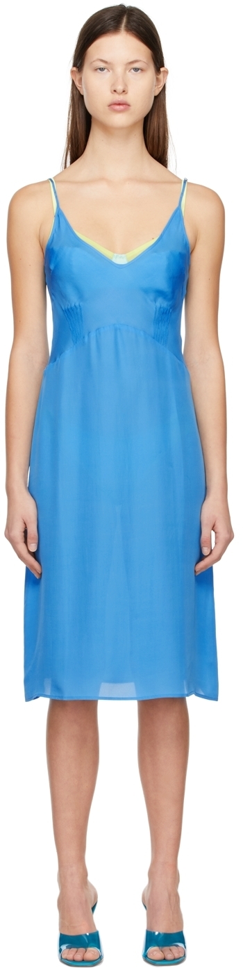 Araks Blue Cadel Slip Mid-Length Dress Araks