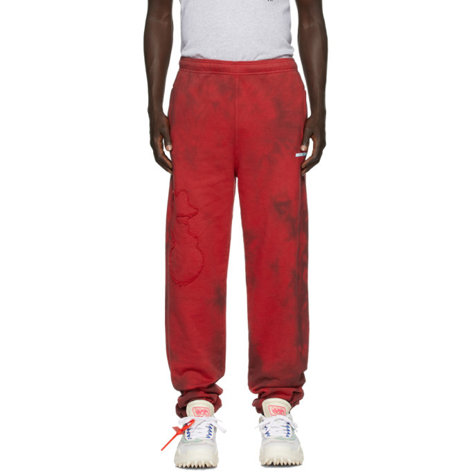 off white red pants