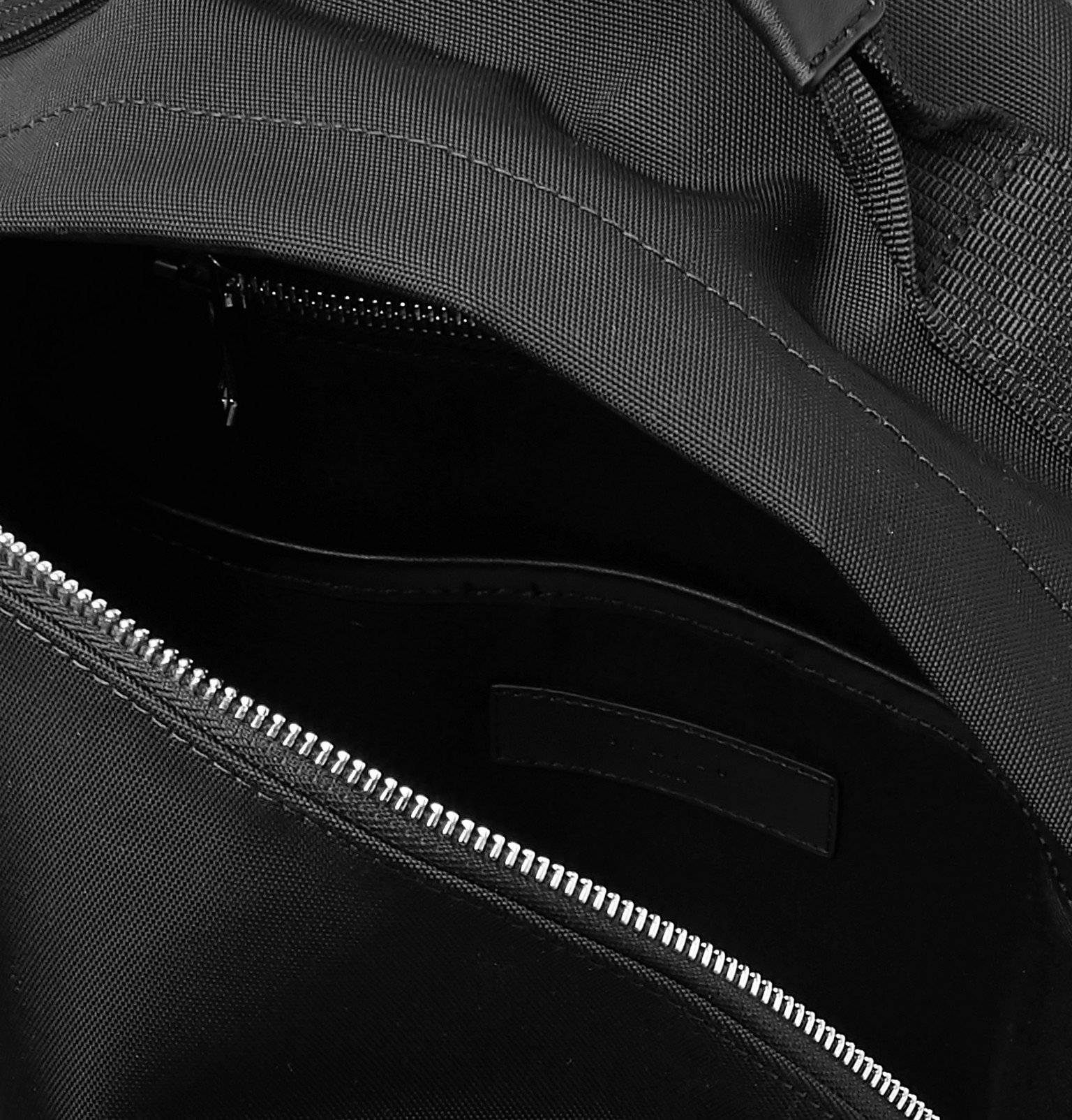 Sandro - Leather-Trimmed Canvas Backpack - Black Sandro