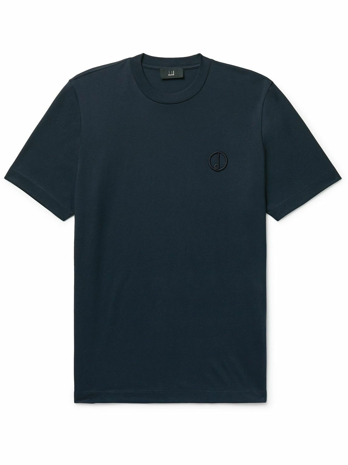 Dunhill - Slim-Fit Logo-Embroidered Cotton-Jersey T-Shirt - Blue Dunhill