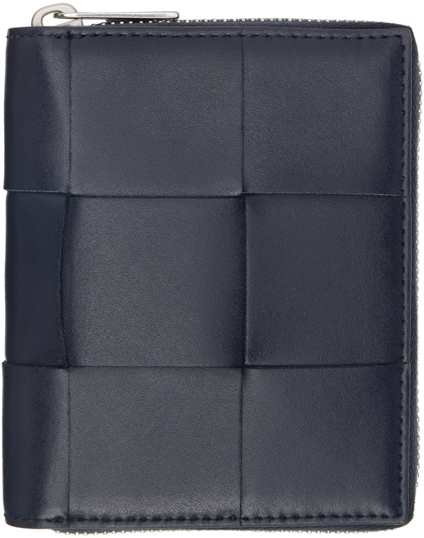 Bottega Black Zip Around Wallet Bottega