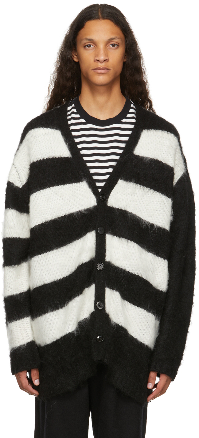 mohair striped cardigan