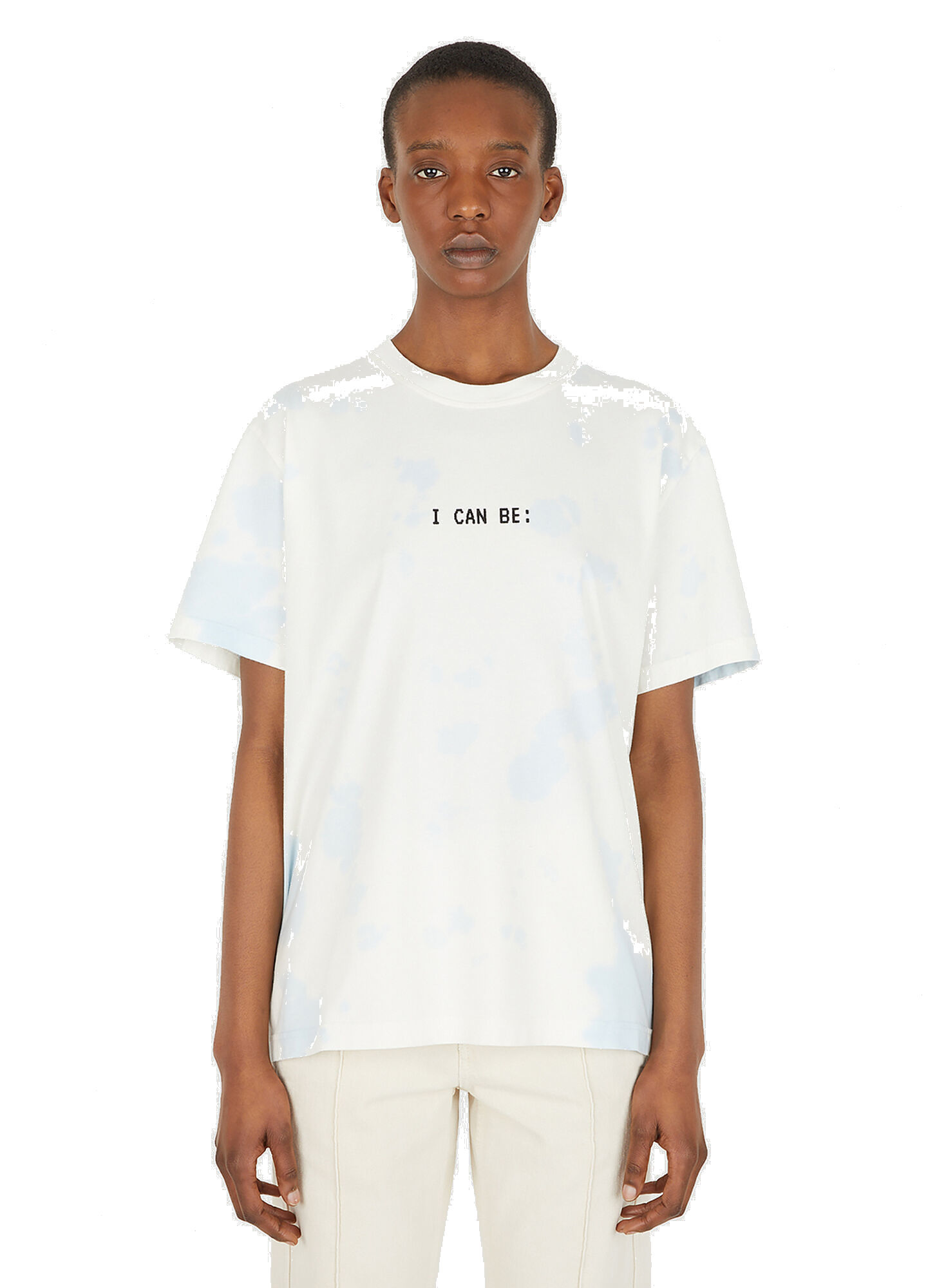 I Can Be Tie Dye T-Shirt in Light Blue Carne Bollente