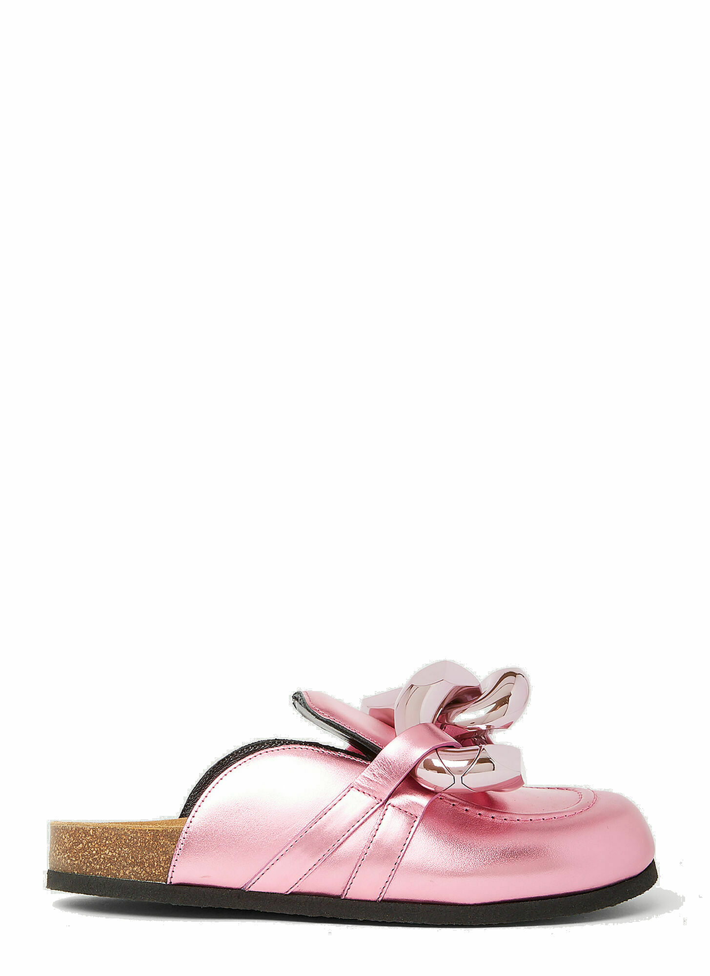 Photo: Metallic Chain Loafers in Pink