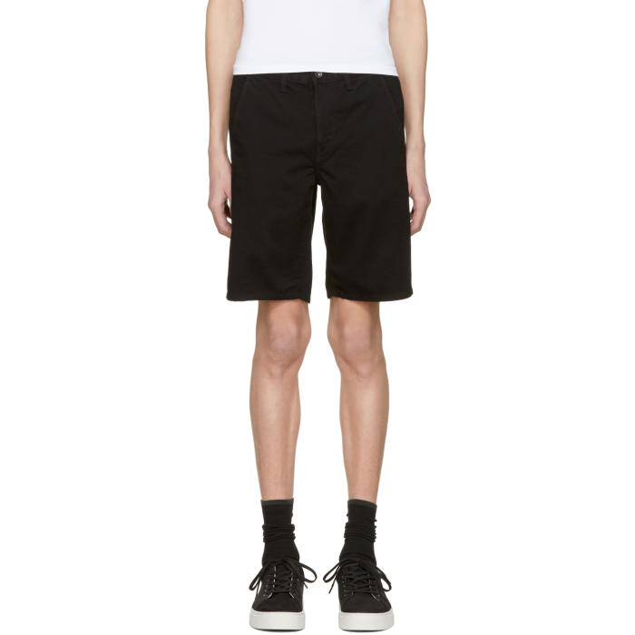 Rag and Bone Black Standard Issue Shorts Rag and Bone