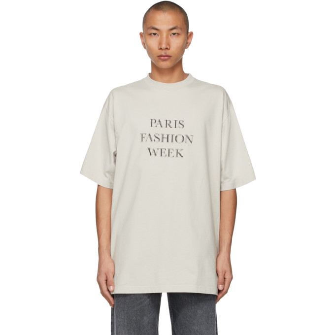 Balenciaga Grey Paris Fashion Week T-Shirt Balenciaga