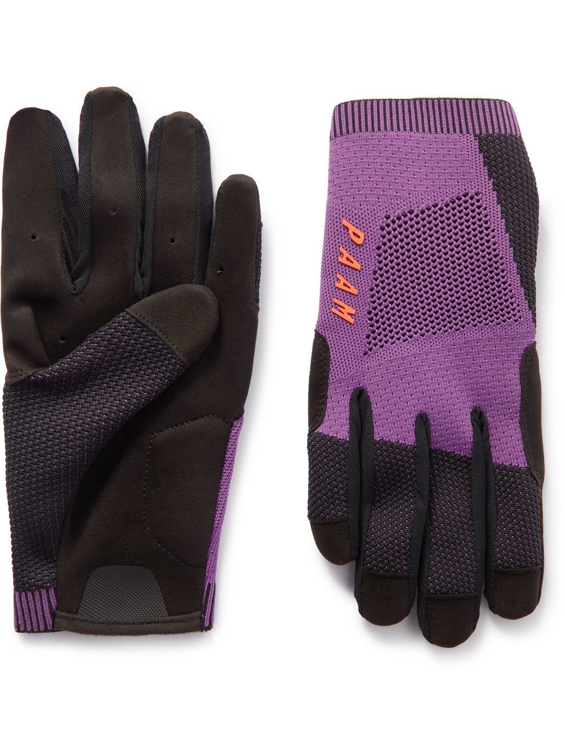 Photo: MAAP - P.A.M. Logo-Print Mesh and ARIAPRENE Cycling Gloves - Purple