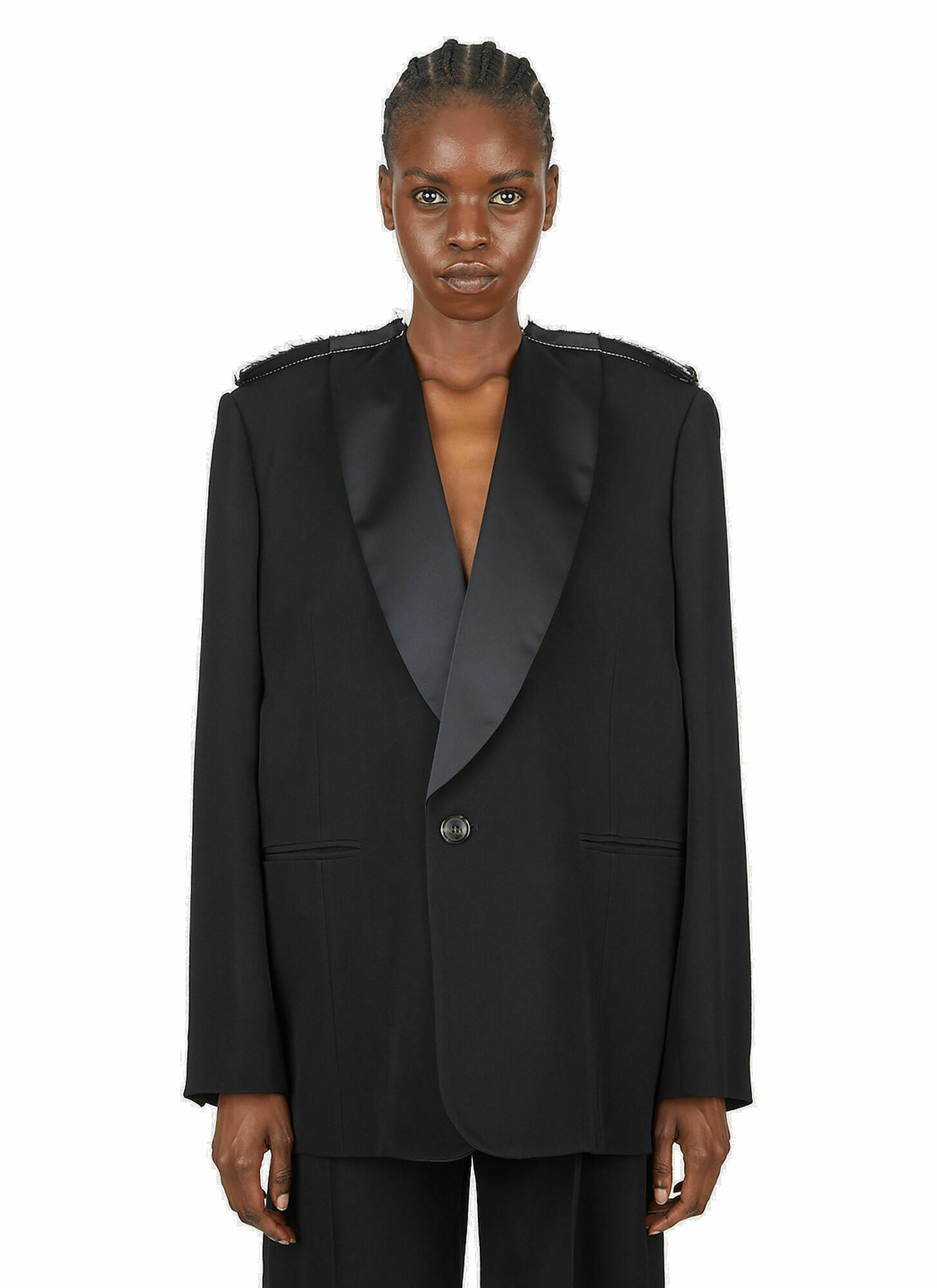 MM6 Maison Margiela - Oversized Blazer in Black MM6 Maison Margiela