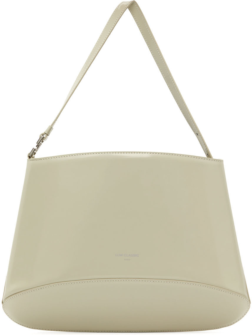 LOW CLASSIC Beige Leather Shoulder Bag Low Classic