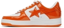 BAPE White & Orange STA Low Sneakers