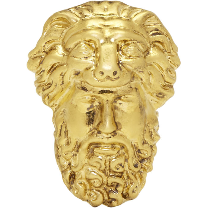 Gucci Gold Hercules Mask Ring Gucci