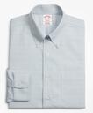 Brooks Brothers Men's Cool Madison Relaxed-Fit Dress Shirt, Non-Iron Windowpane | Light Blue