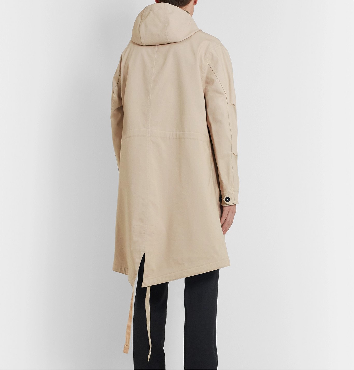 bonded cotton hooded parka