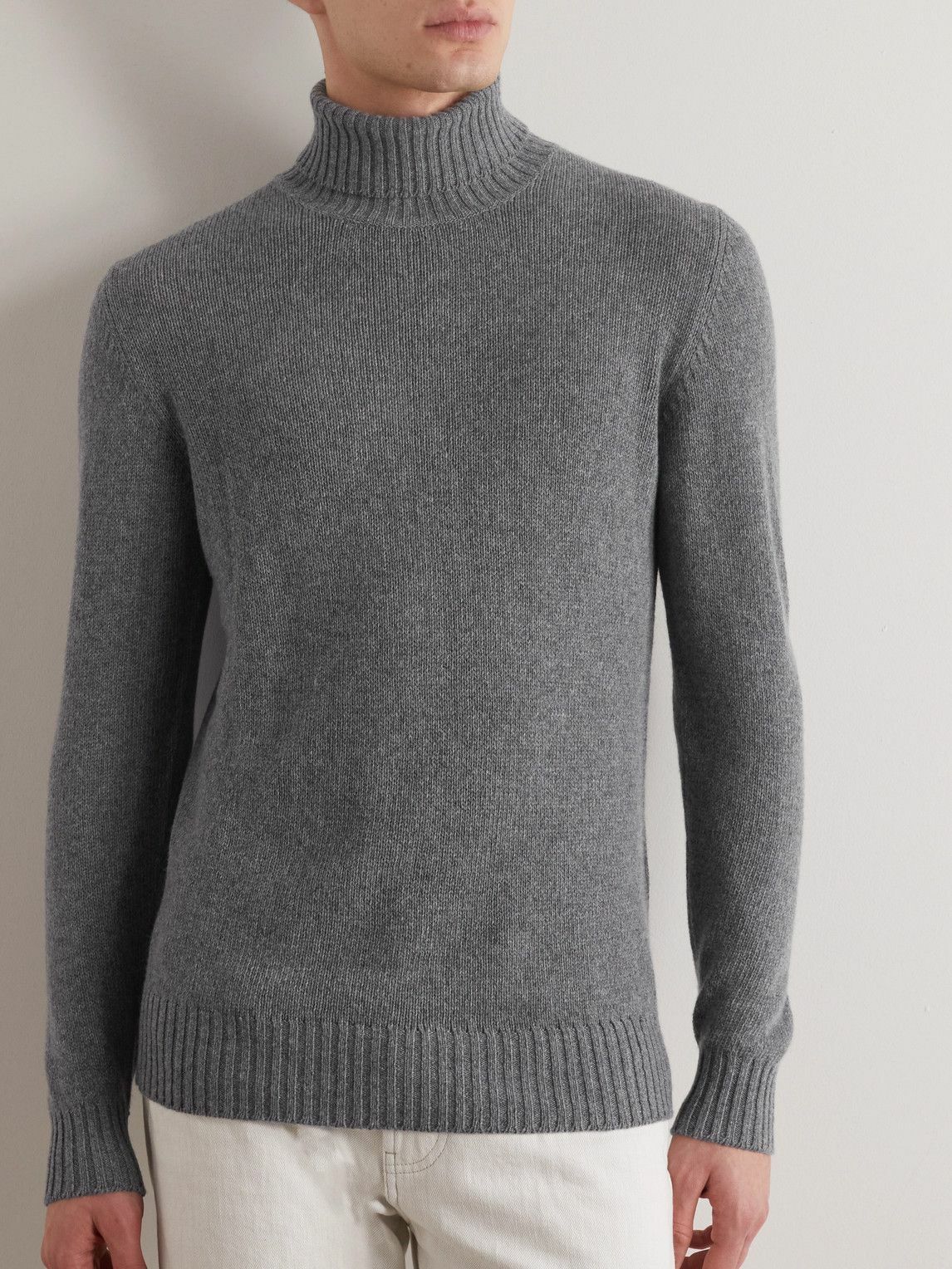 Loro Piana - Dolcevita Slim-Fit Cashmere Rollneck Sweater - Gray Loro Piana