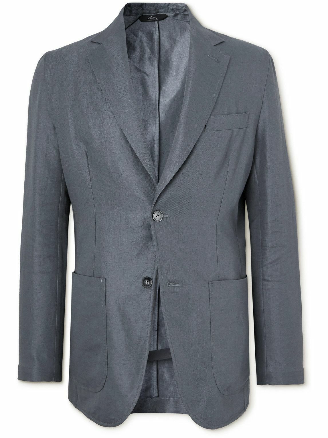 Brioni - Cotton, Linen and Silk-Blend Suit Jacket - Gray Brioni