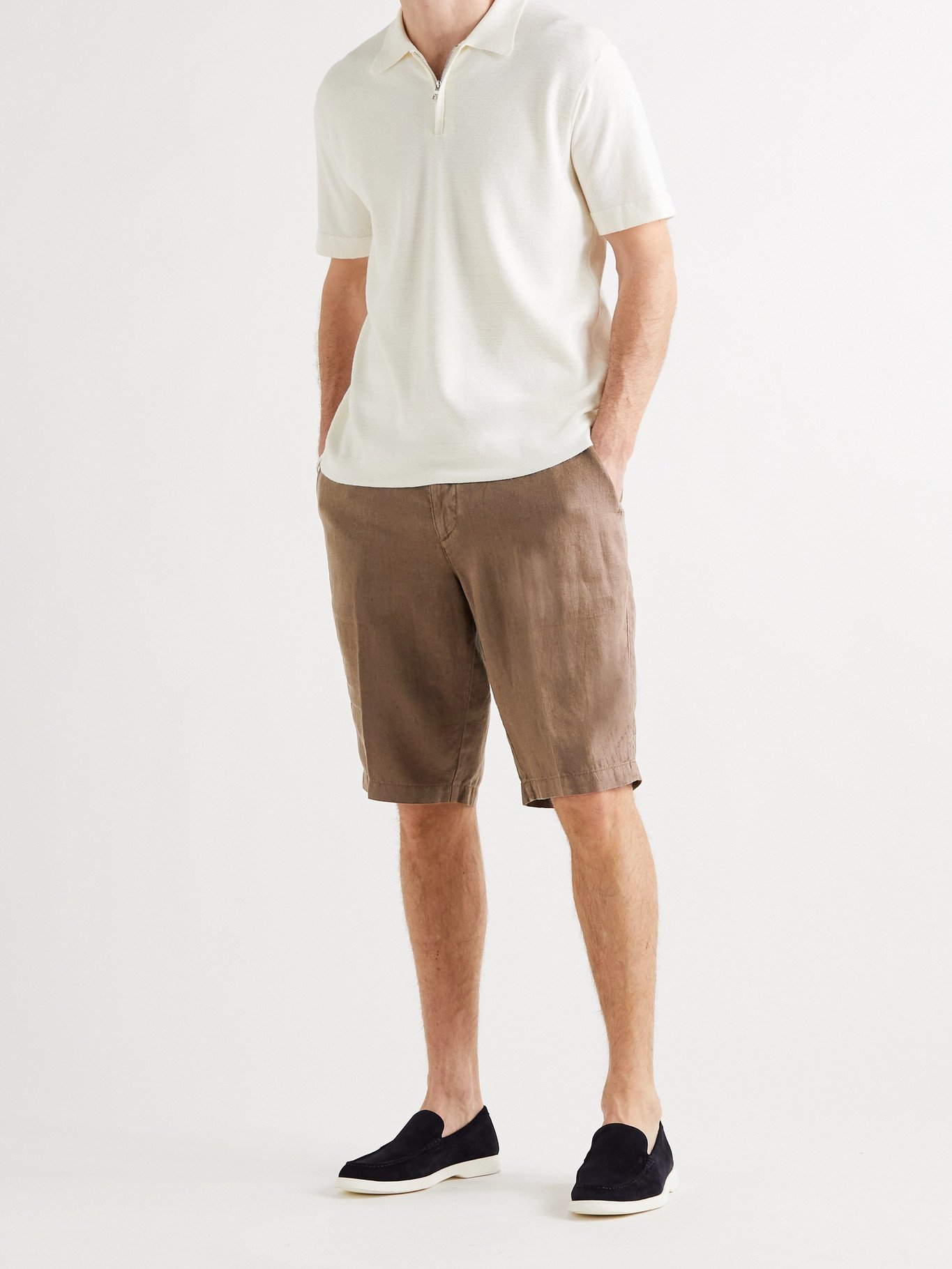 hugo boss linen shorts