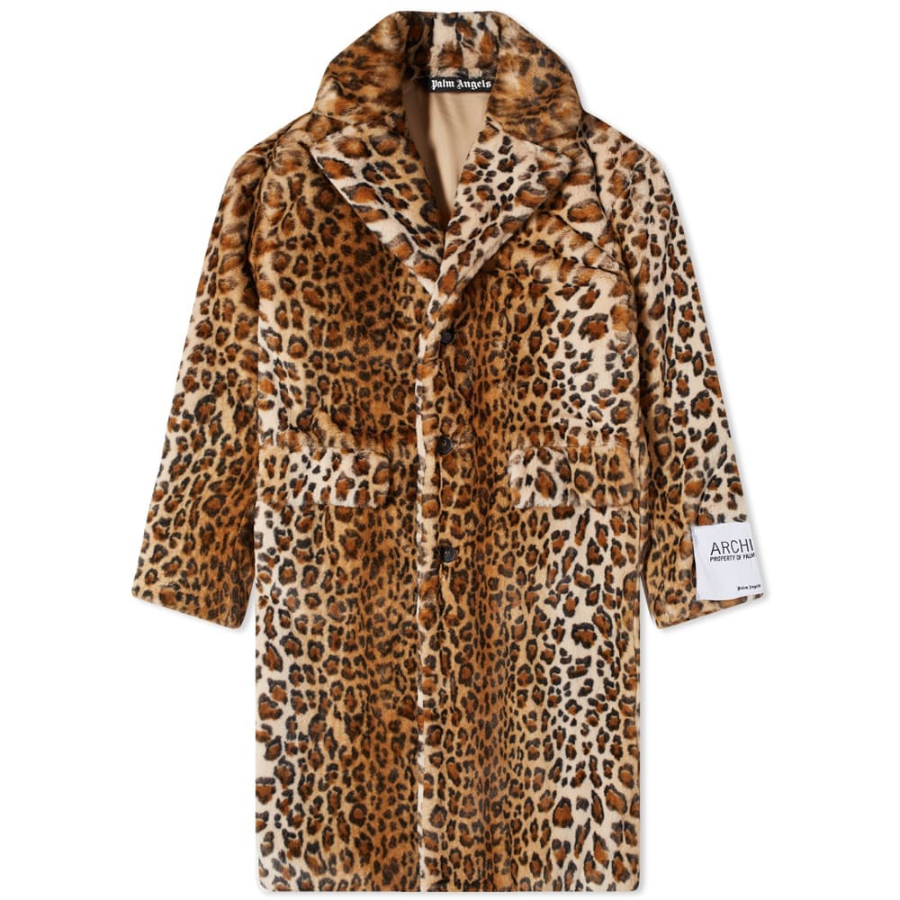 Palm Angels Leopard Fur Coat Palm Angels