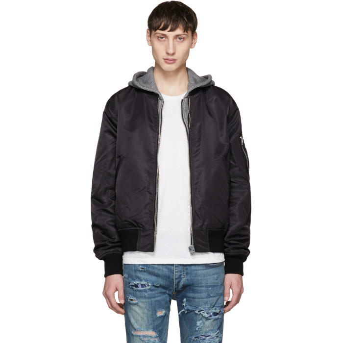 r13 hooded flight jacket