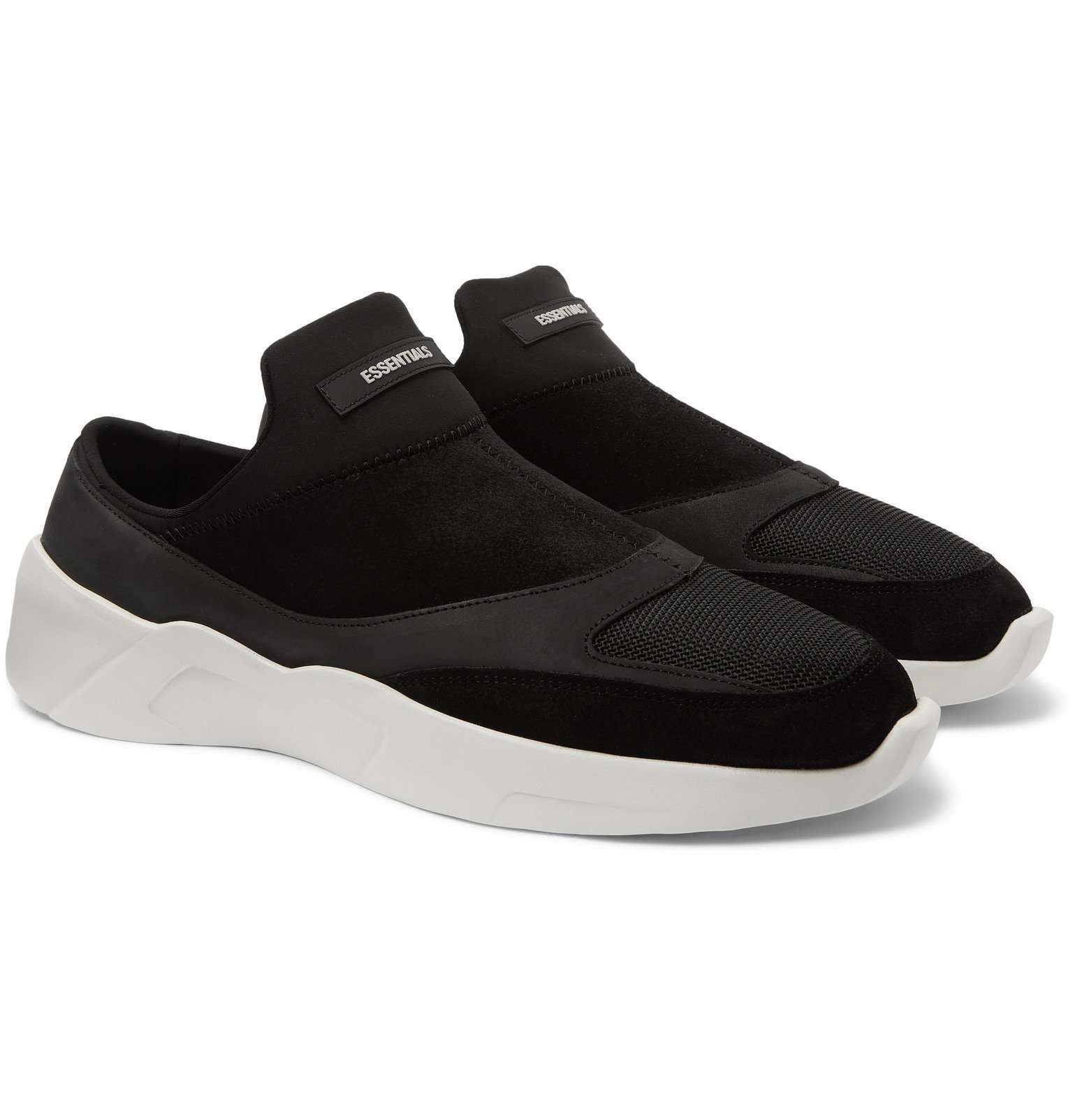 fear of god black backless sneakers