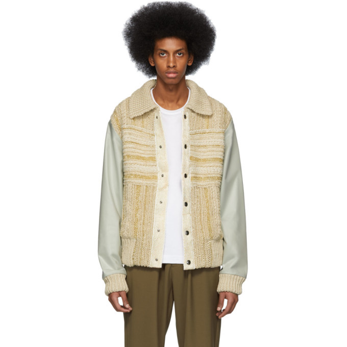 Acne Studios Beige Knit Komber Jacket Acne Studios