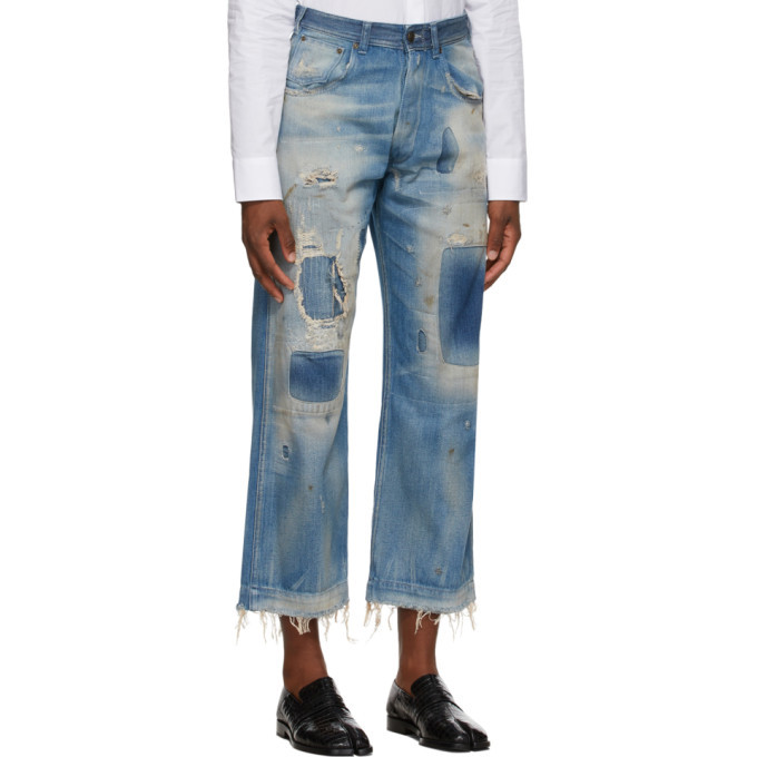 Maison Margiela Blue Worn Out Jeans 