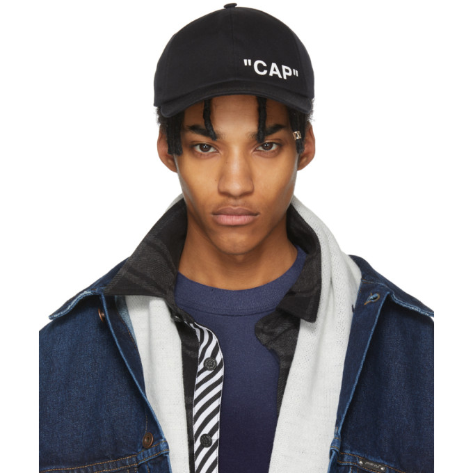 off white cap black