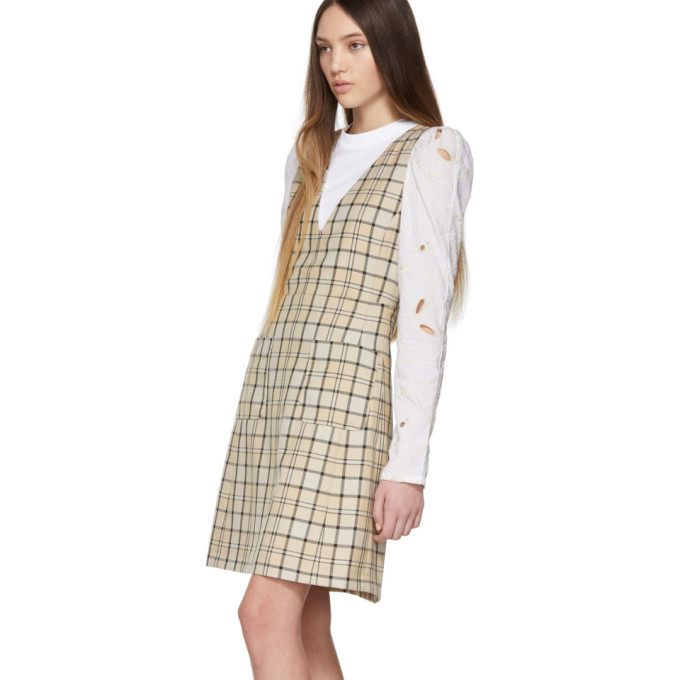 see by chloe checked woven mini dress