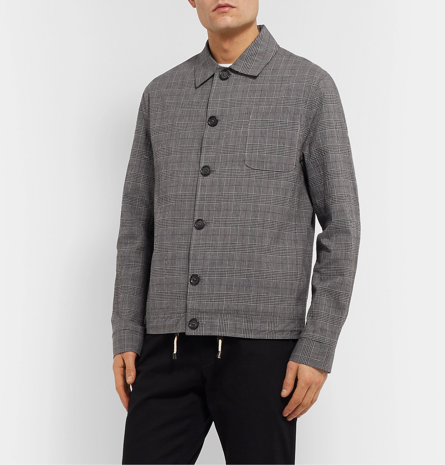 Oliver Spencer - Buckland Prince of Wales Checked Cotton-Blend Jacket - Gray