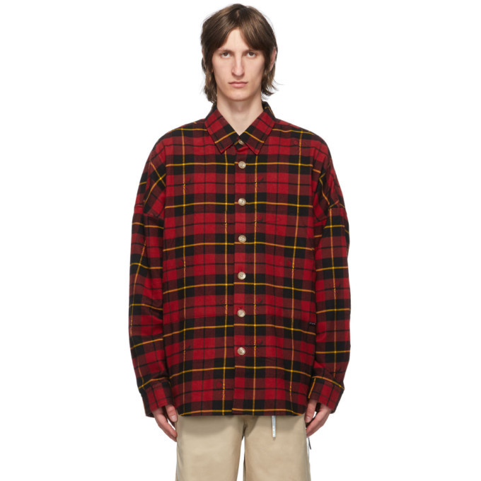 mastermind WORLD Red Flannel Oversized 
