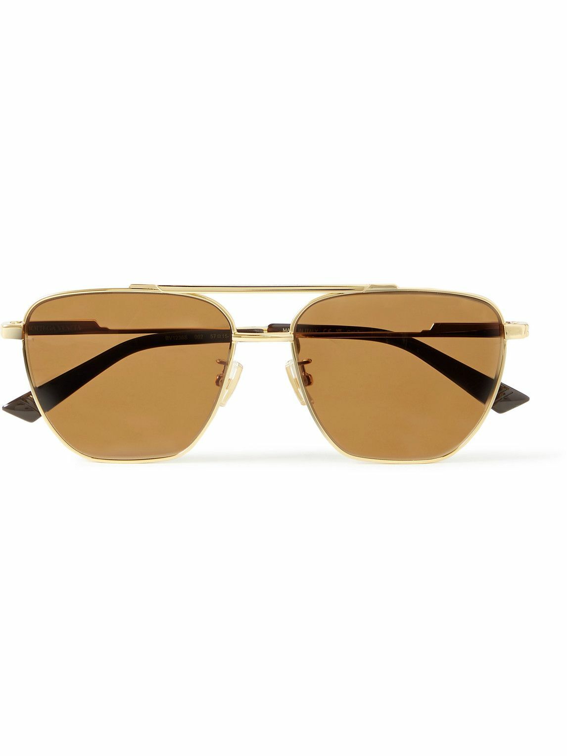 Bottega AviatorStyle GoldTone Sunglasses Bottega