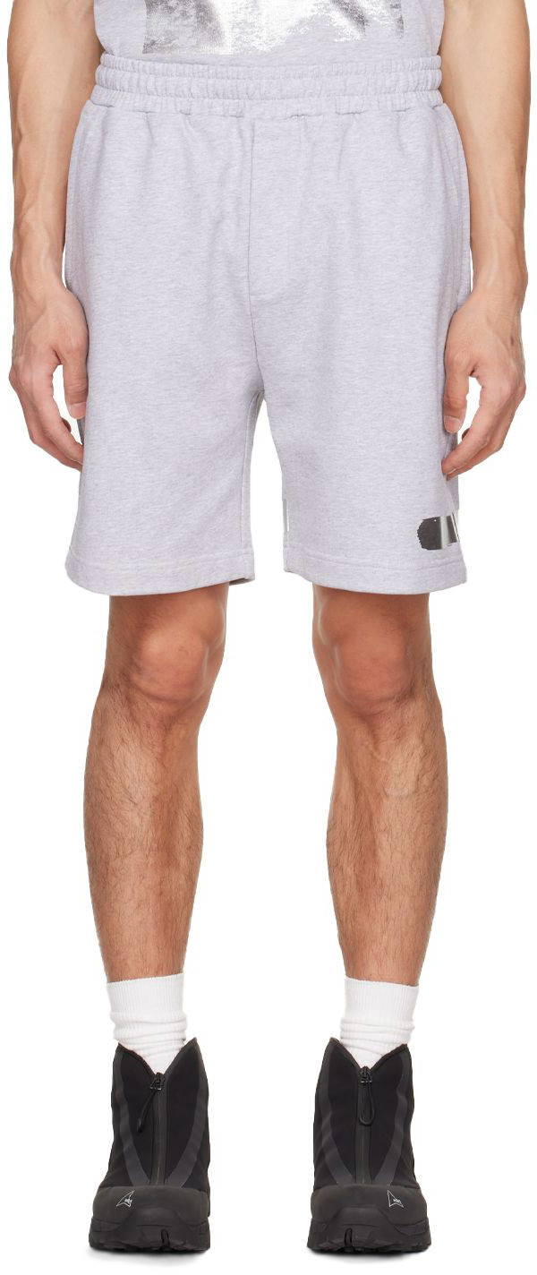 Helmut Lang Gray Cotton Shorts Helmut Lang