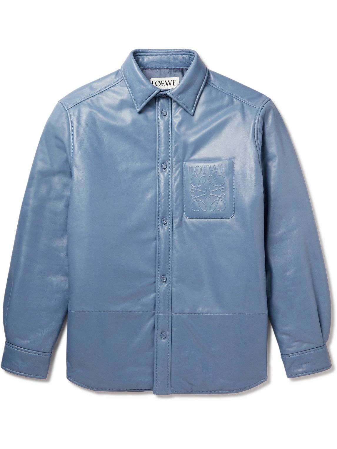 Photo: Loewe - Leather Overshirt - Blue