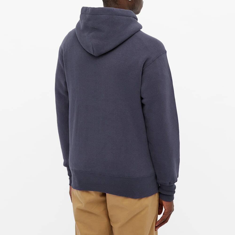 The Real McCoy's Men's 10oz Loopwheel Hoody in Navy The Real McCoys