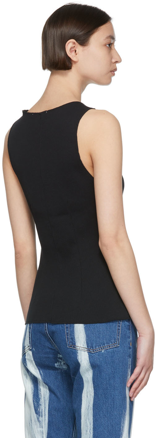 Our Legacy Black Cotton Tank Top Our Legacy