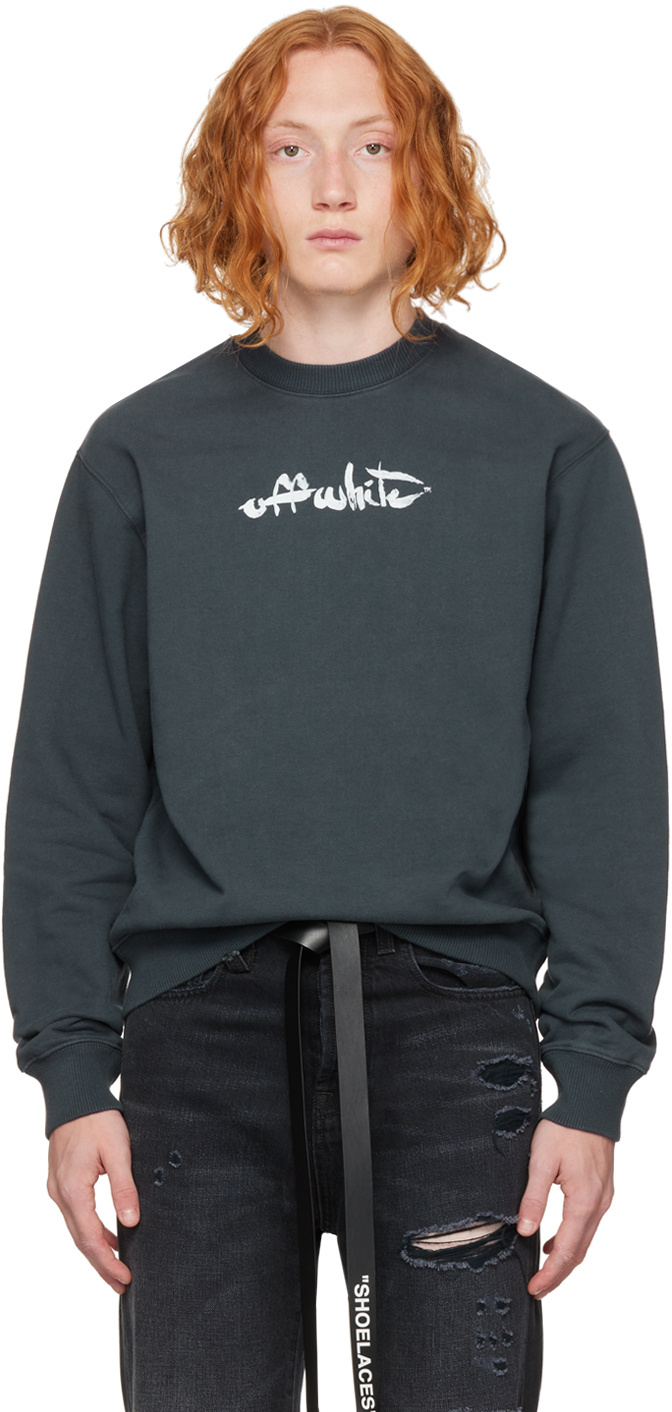 OffWhite Gray Paint Arrow Sweatshirt OffWhite