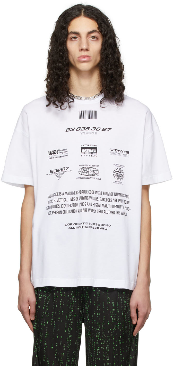 VTMNTS White 'All Rights Reserved' T-Shirt VTMNTS