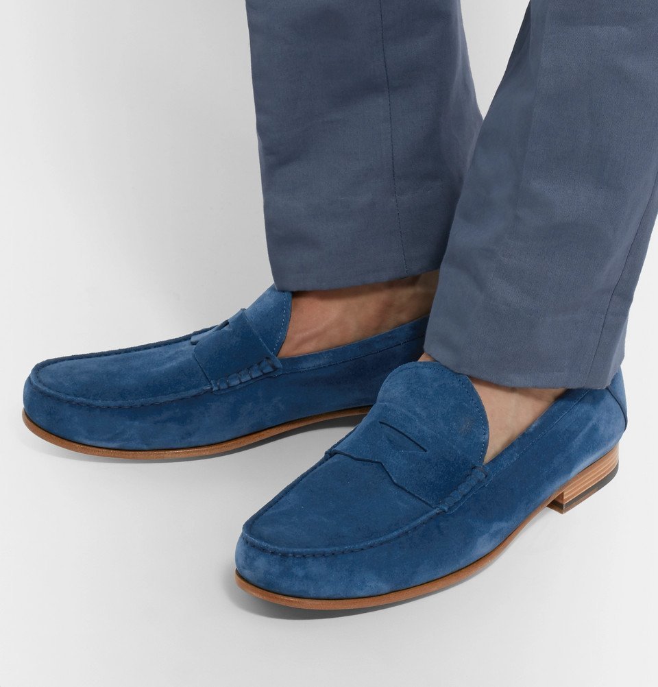 grube ring grill Tod's - Suede Penny Loafers - Men - Blue Tod's