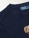 Polo Ralph Lauren - Logo-Embroidered Intarsia Cotton and Linen-Blend Sweater - Blue