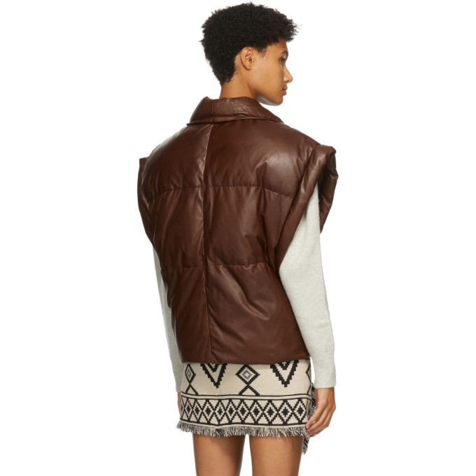 Isabel Marant Etoile Brown Leather Keyson Vest