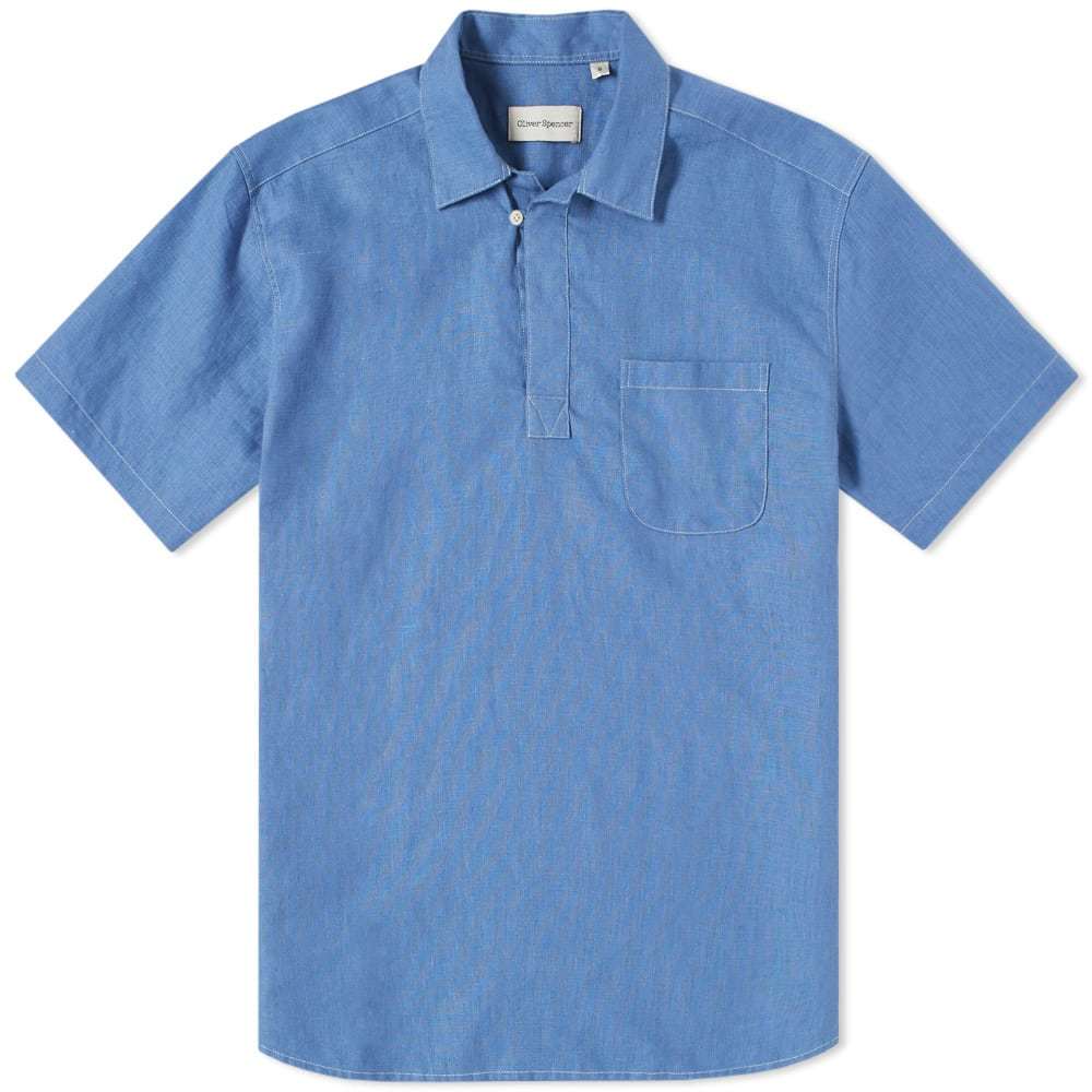 Oliver Spencer Yarmouth Popover Shirt Blue