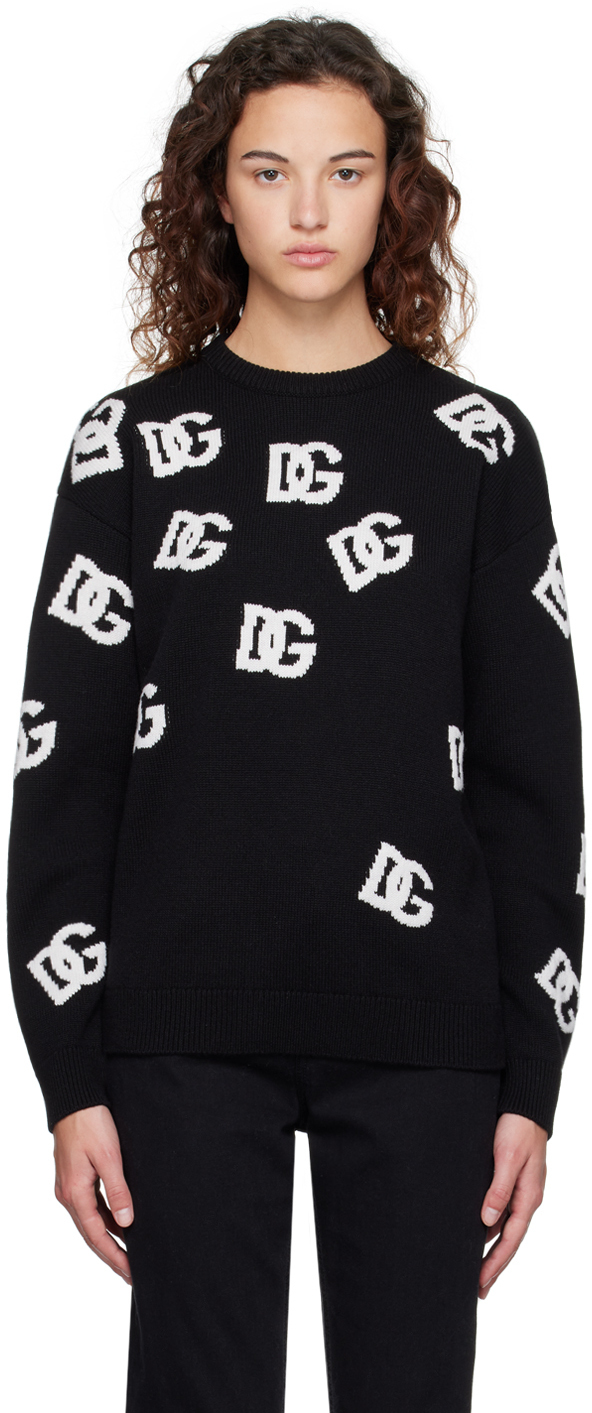 Dolce & Gabbana Black Allover Sweater Dolce & Gabbana